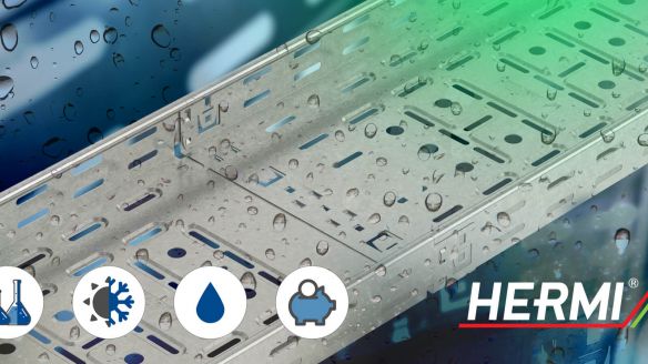 Hermi Fast Klick® Cable Trays in Magnelis® Version